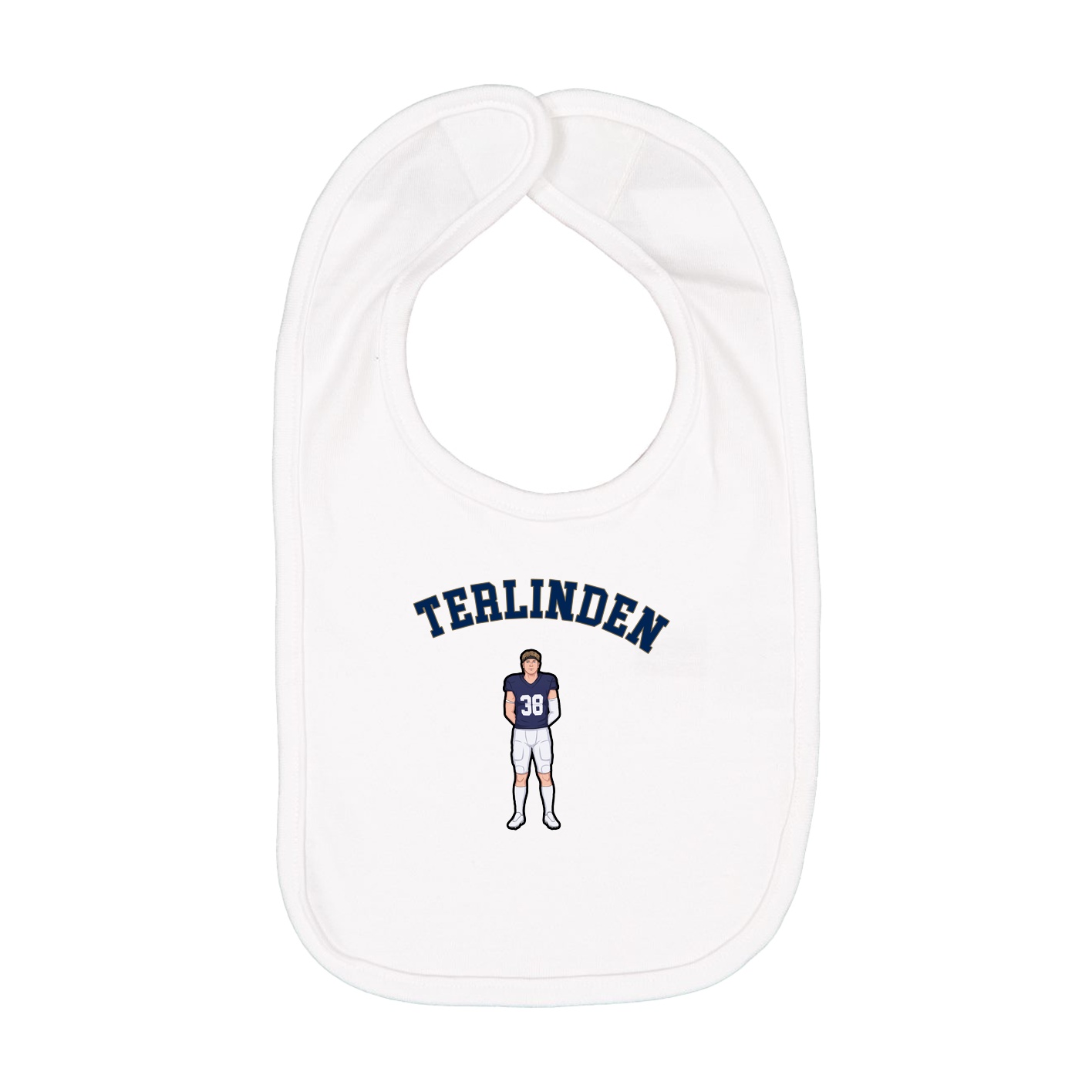 Infant Bib — Shirsey Arch in White