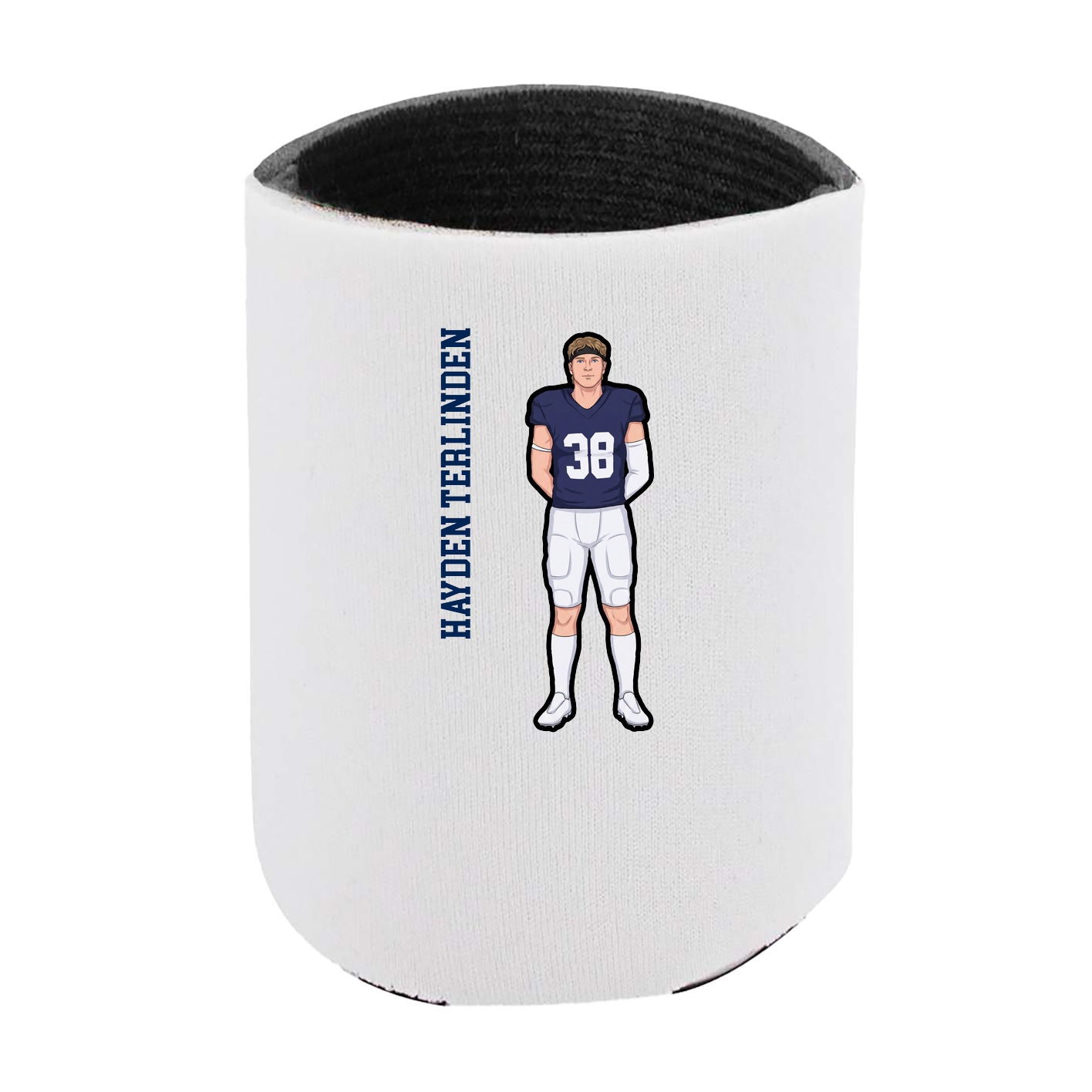 Can Holder — Name Vertical in White