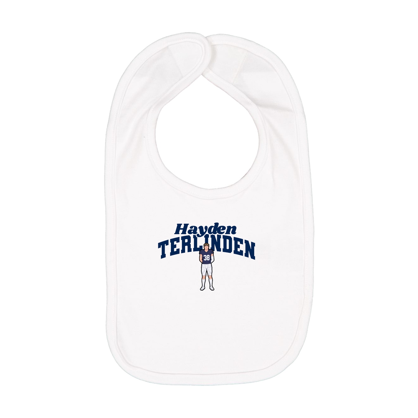 Infant Bib — Signature Arch in White
