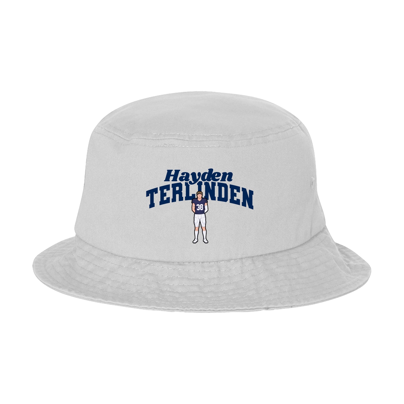 Bucket Cap — Signature Arch in White