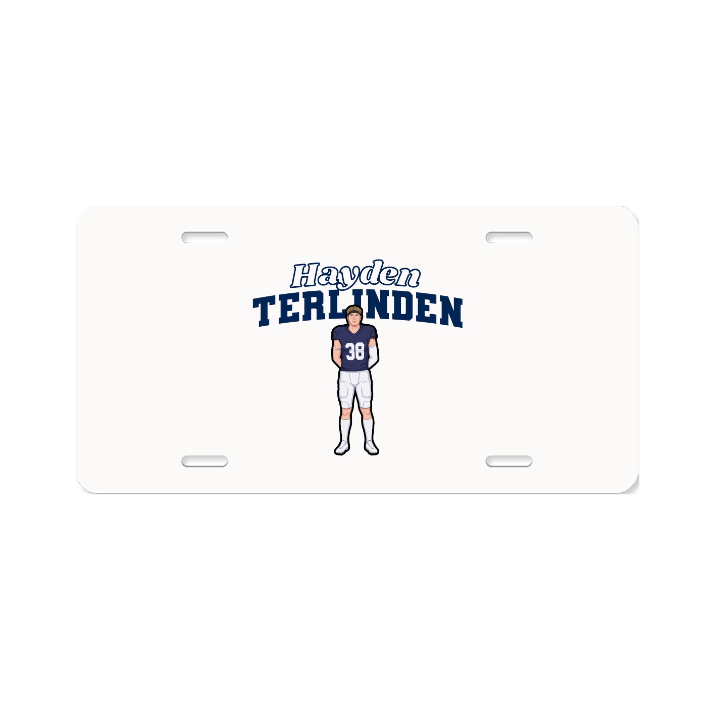 License Plate — Name Arch in Classic