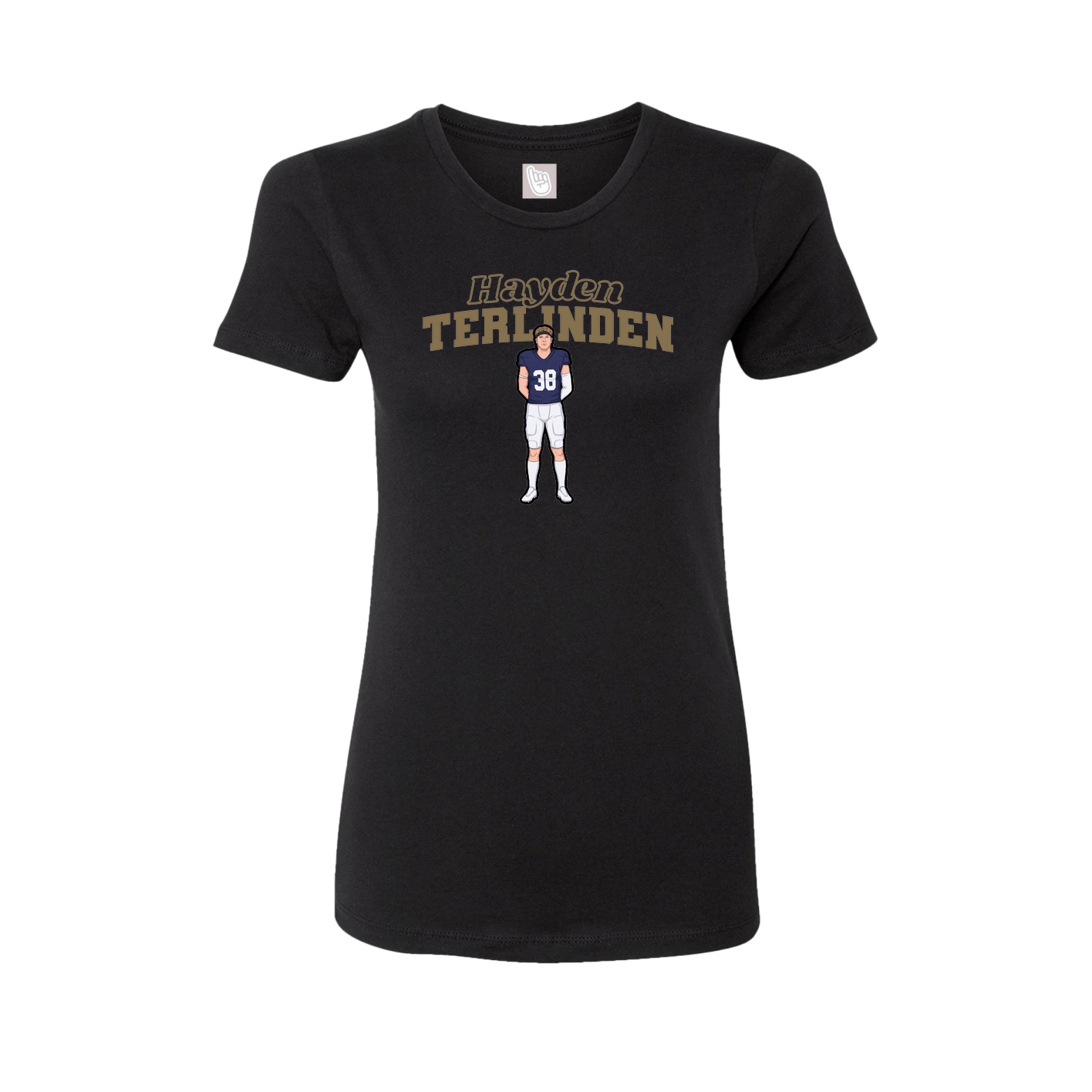 Fitted Women's Tee — Name Arch in Black