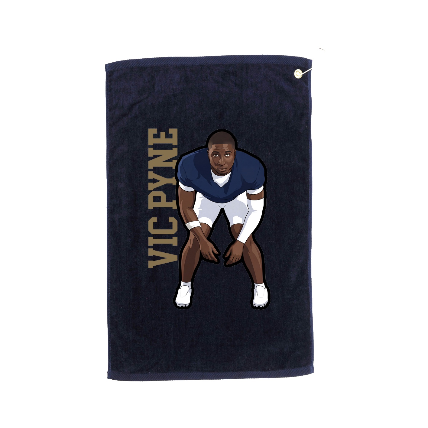 Golf Towel — Name Vertical in Navy