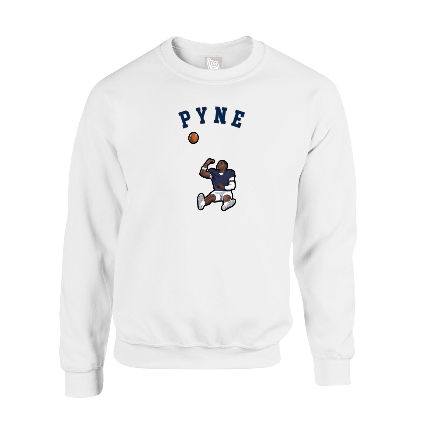 Fleece Crew — Shirsey Arch in White