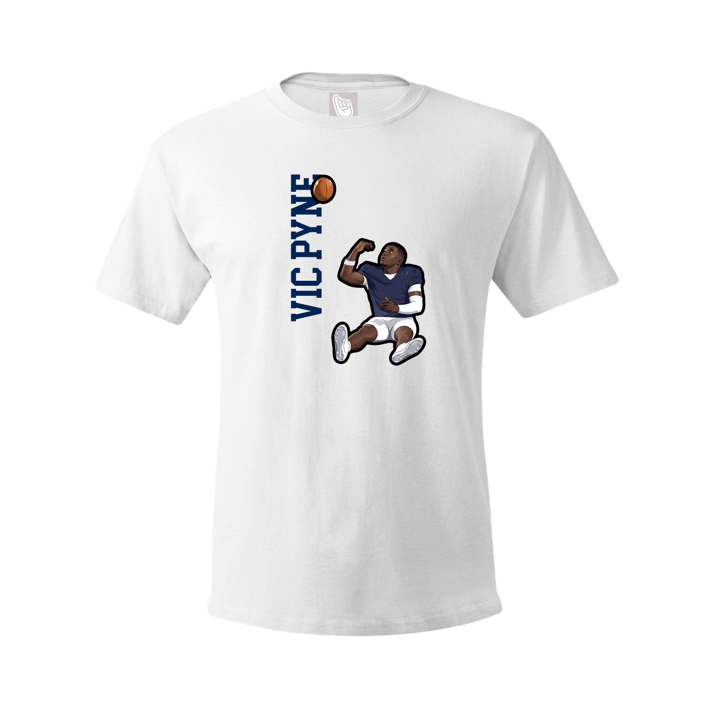 Tee — Name Vertical in White