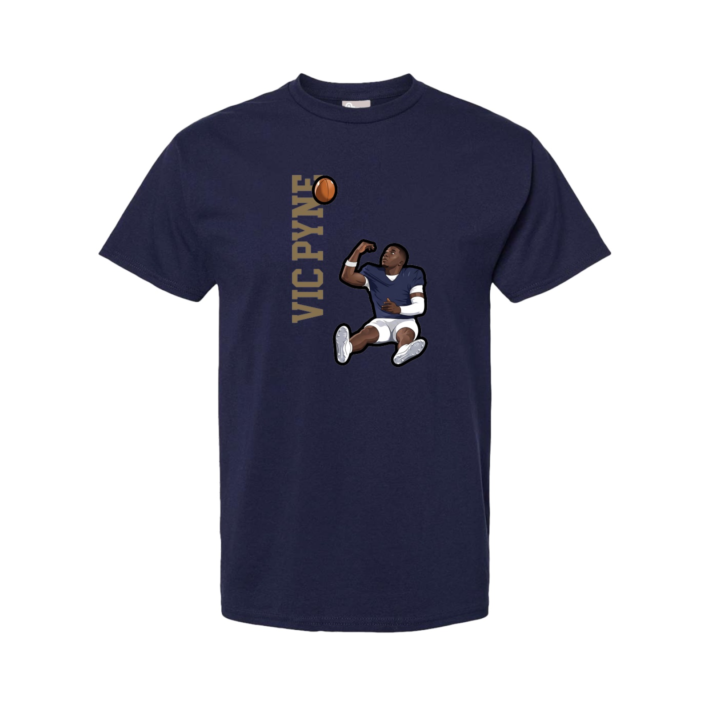 Youth Tee — Name Vertical in Navy