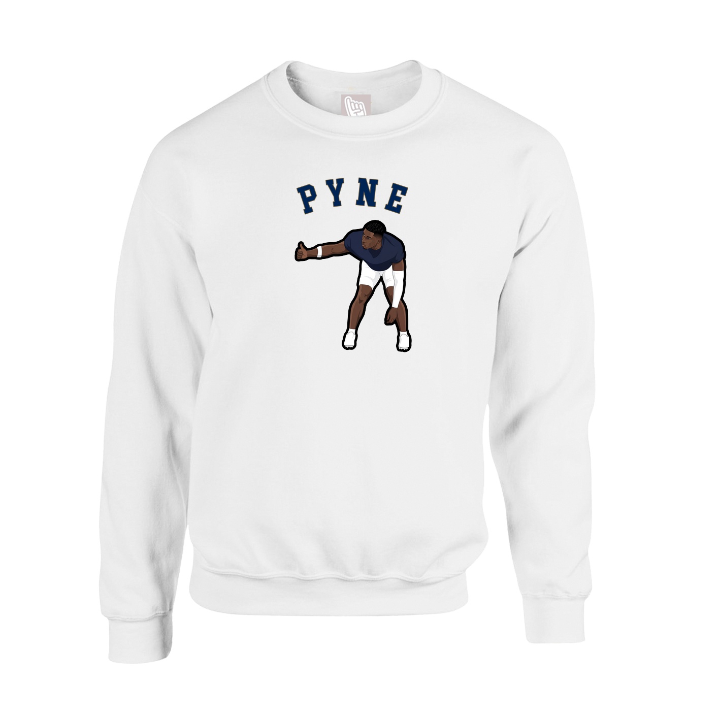 Fleece Crew — Shirsey Arch in White