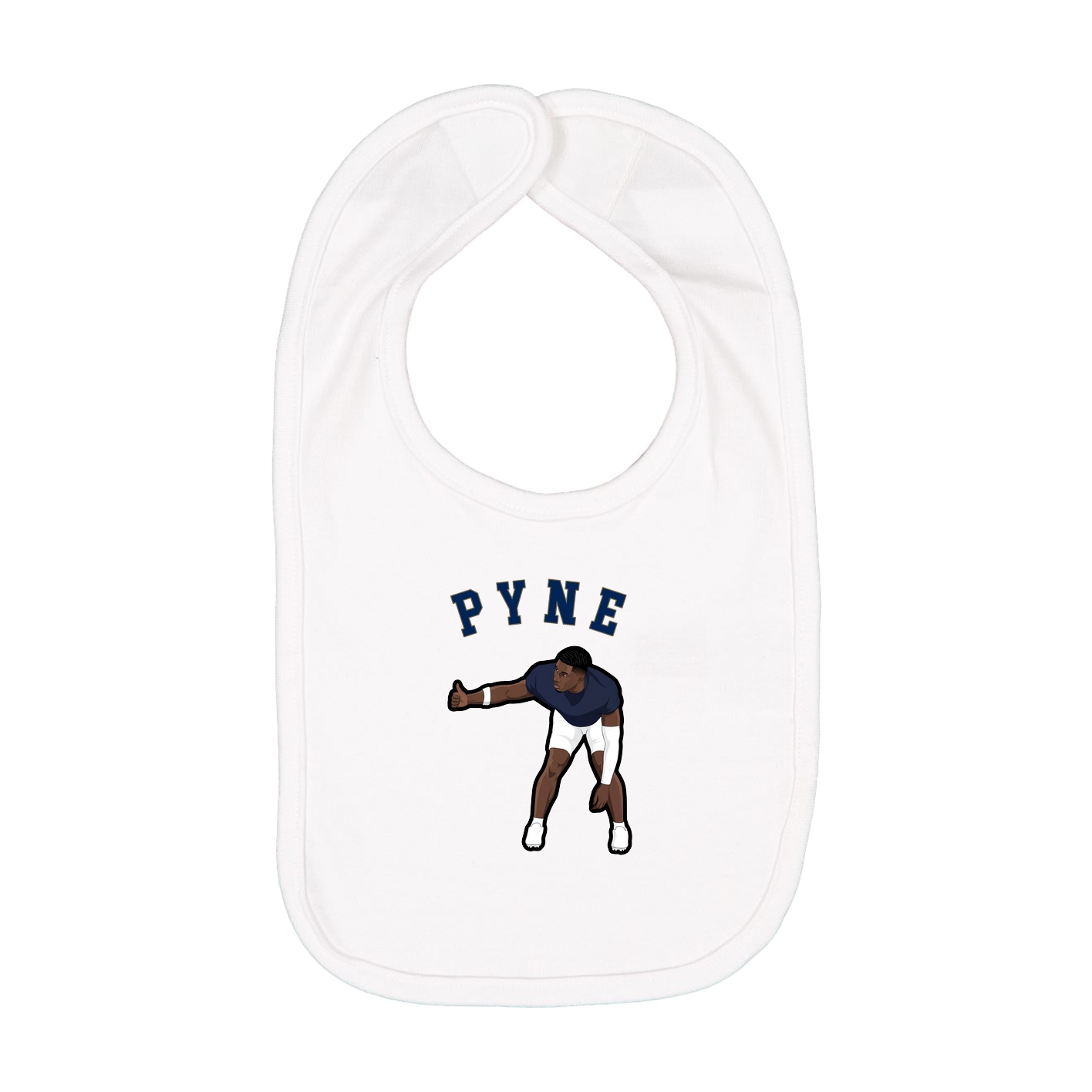 Infant Bib — Shirsey Arch in White