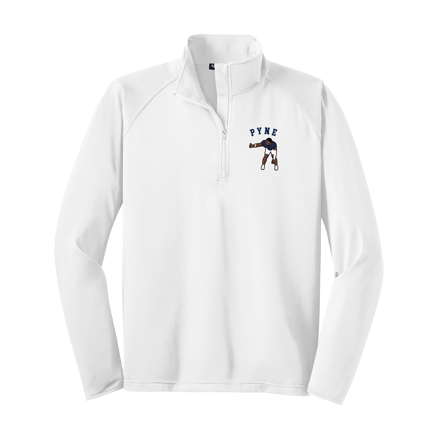 Q-Zip Pullover — Shirsey Arch in White
