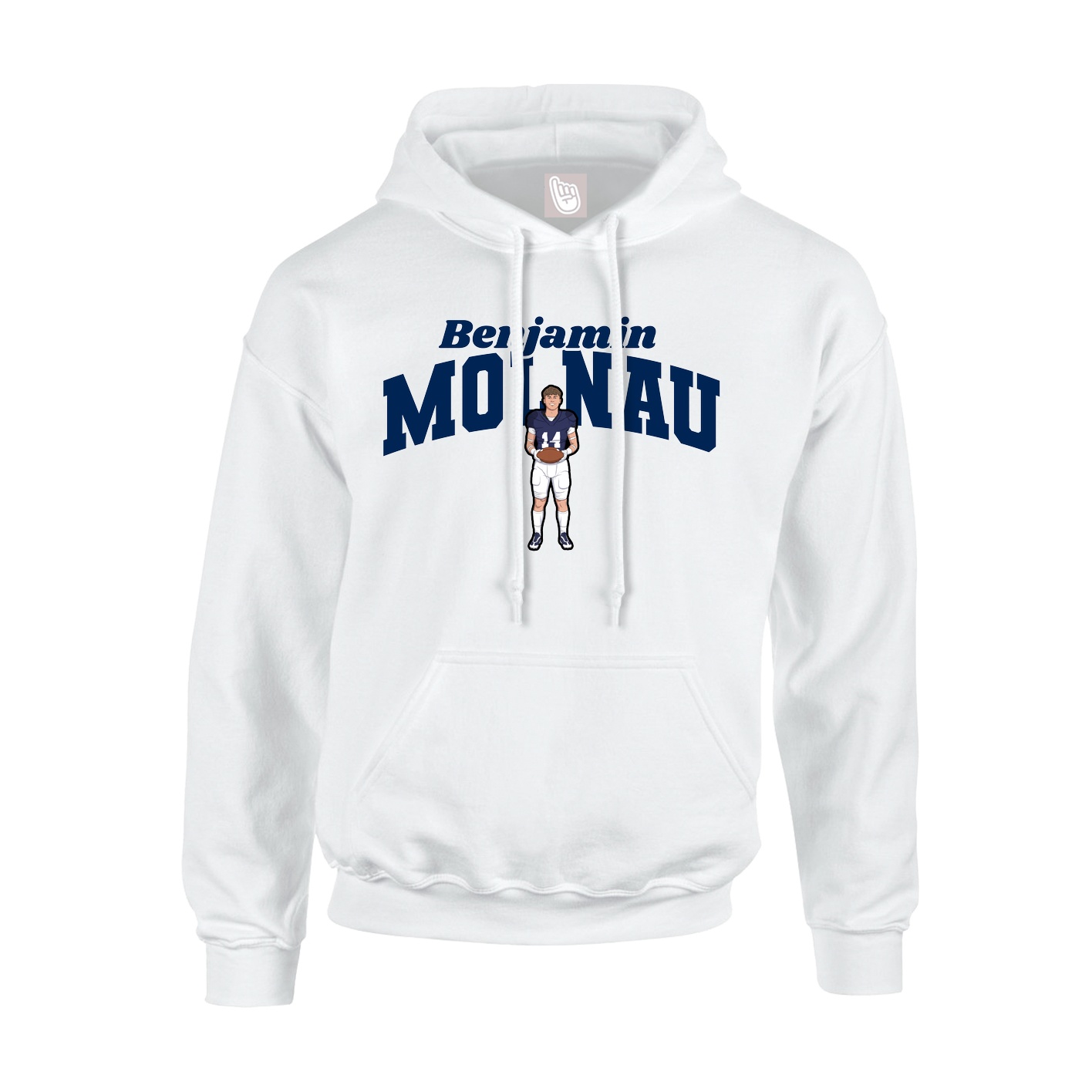 Hoodie — Signature Arch in White