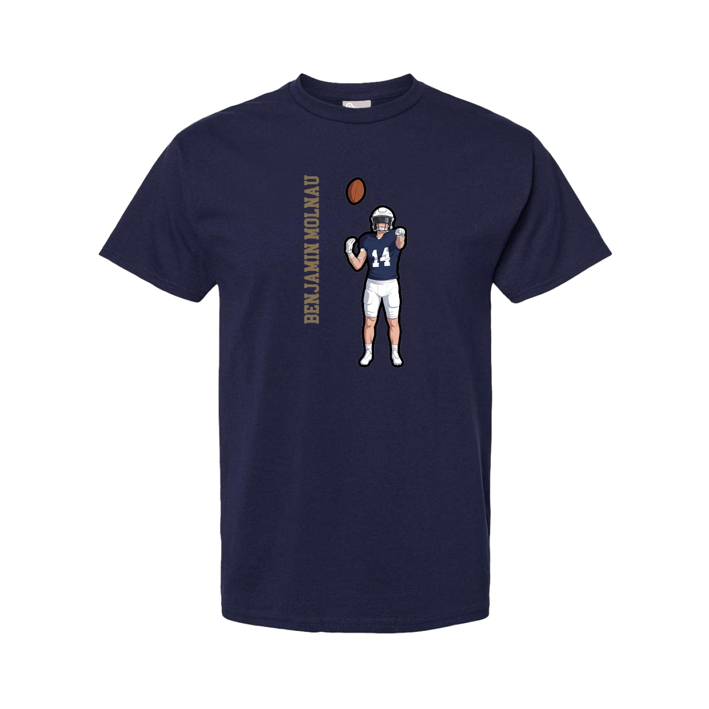 Tee — Name Vertical in Navy
