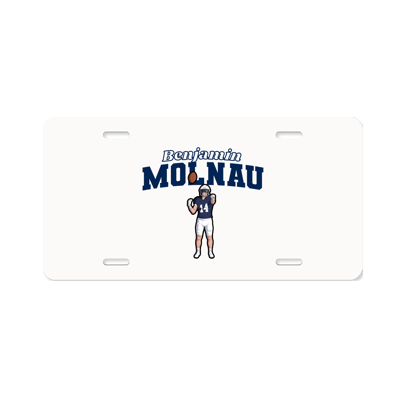 License Plate — Name Arch in Classic