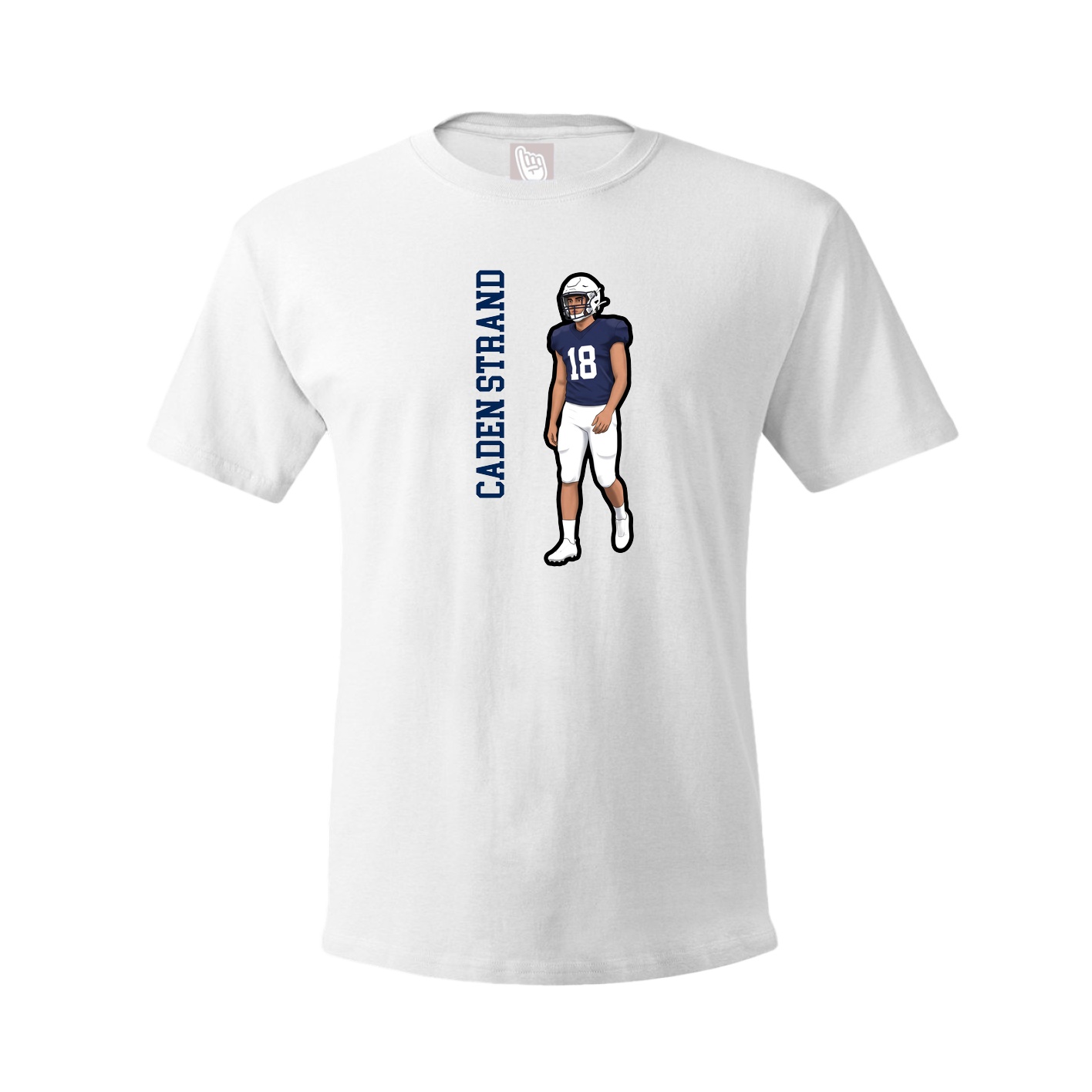 Tee — Name Vertical in White