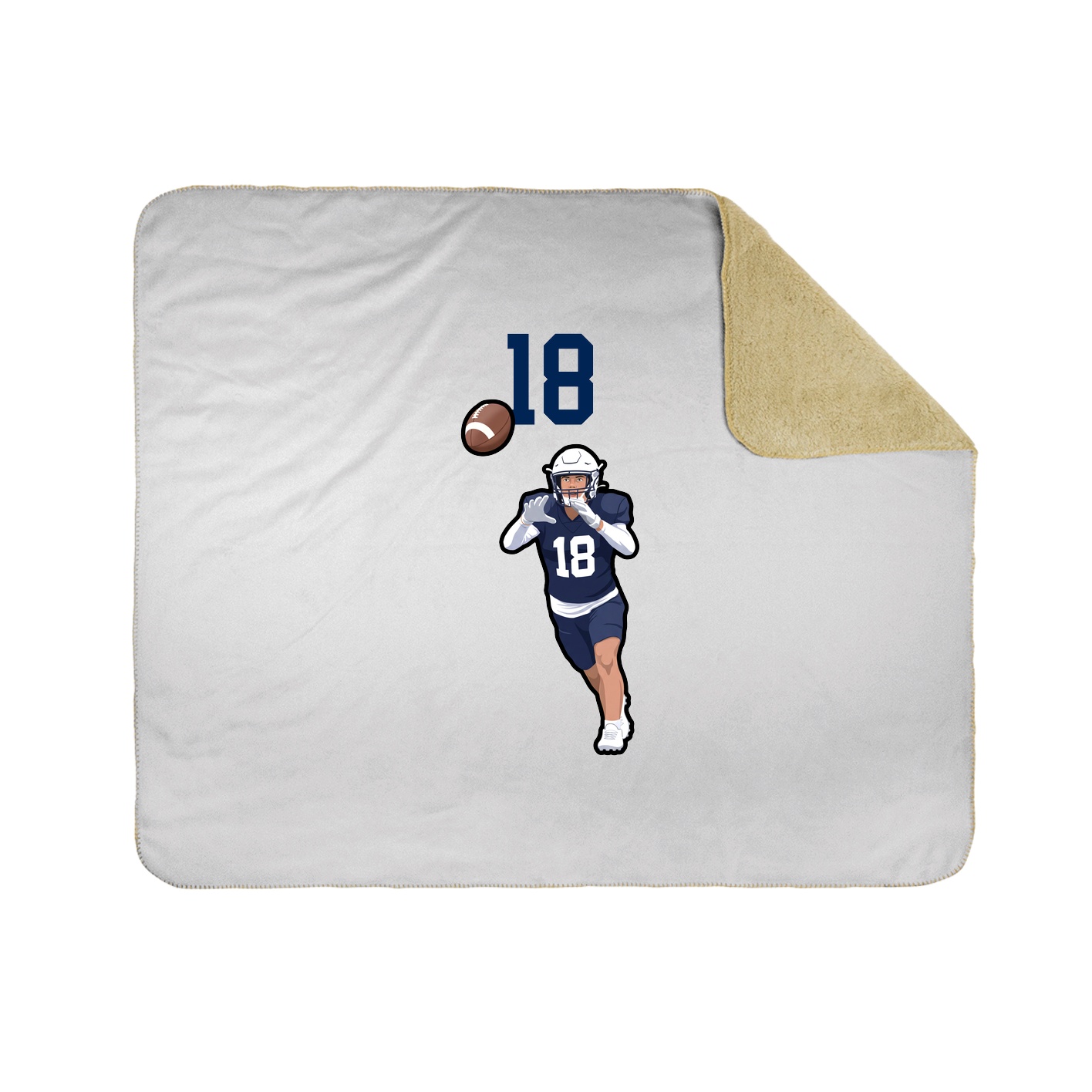 Throw Blanket — Number Top in White