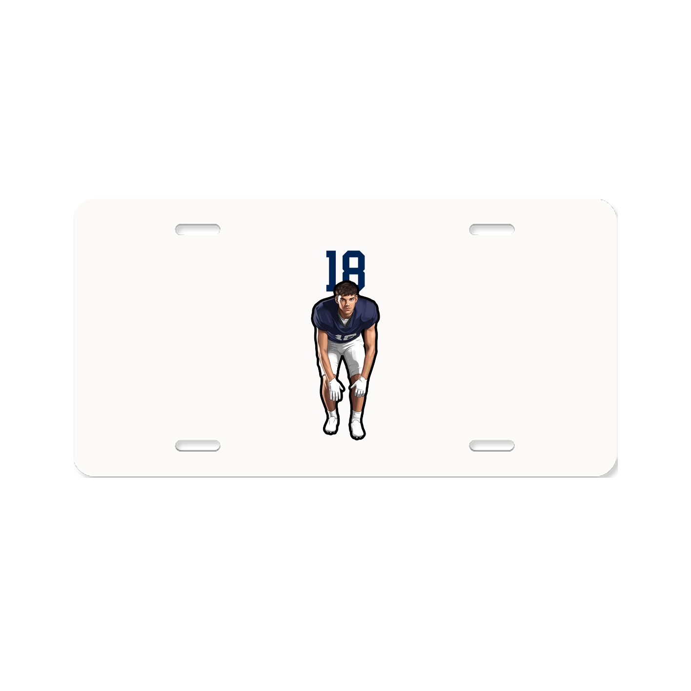 License Plate — Number Top in Classic