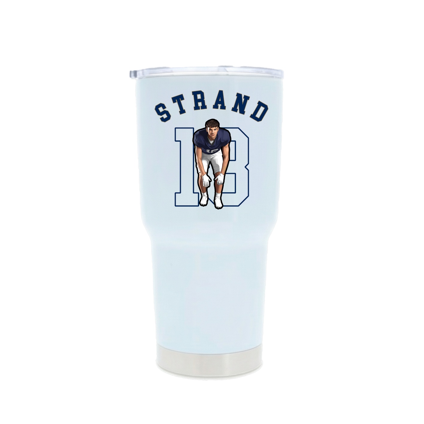 30oz Stainless Steel Tumbler — Shirsey Arch in White