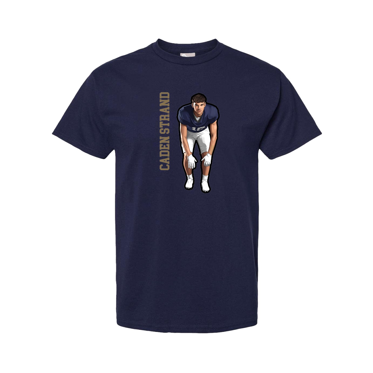 Tee — Name Vertical in Navy