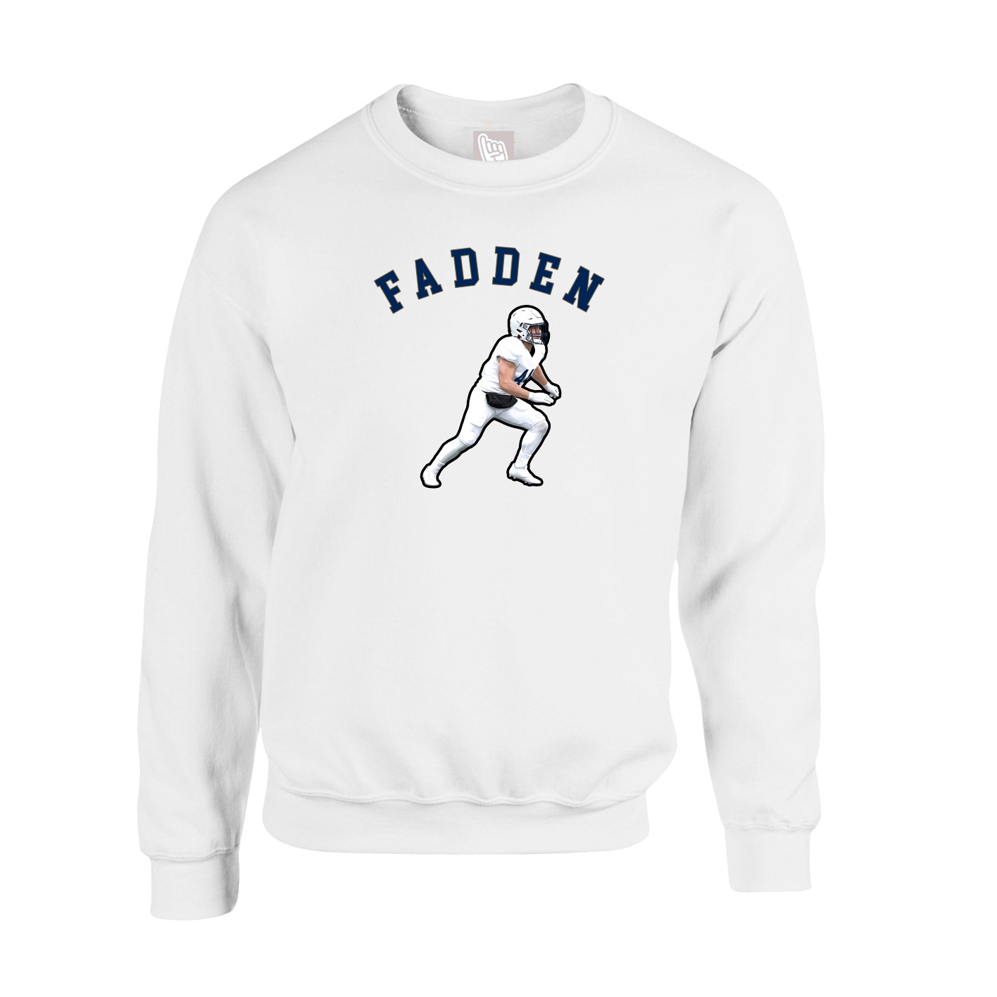 Fleece Crew — Shirsey Arch in White