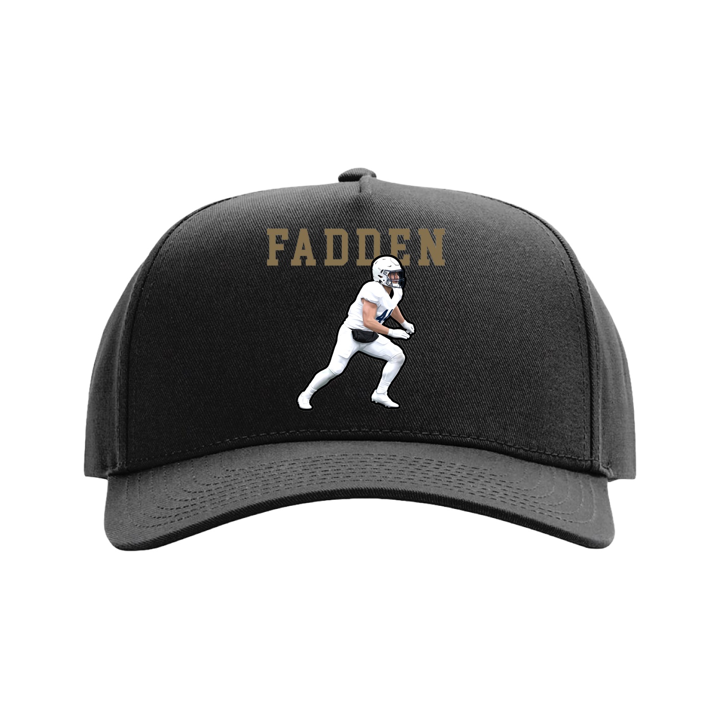 Full Fabric Five-Panel Champ Cap — Shirsey in Black