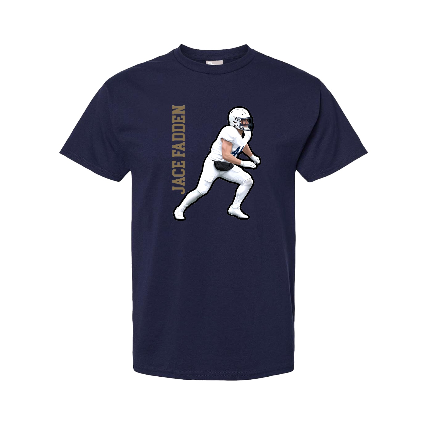 Tee — Name Vertical in Navy