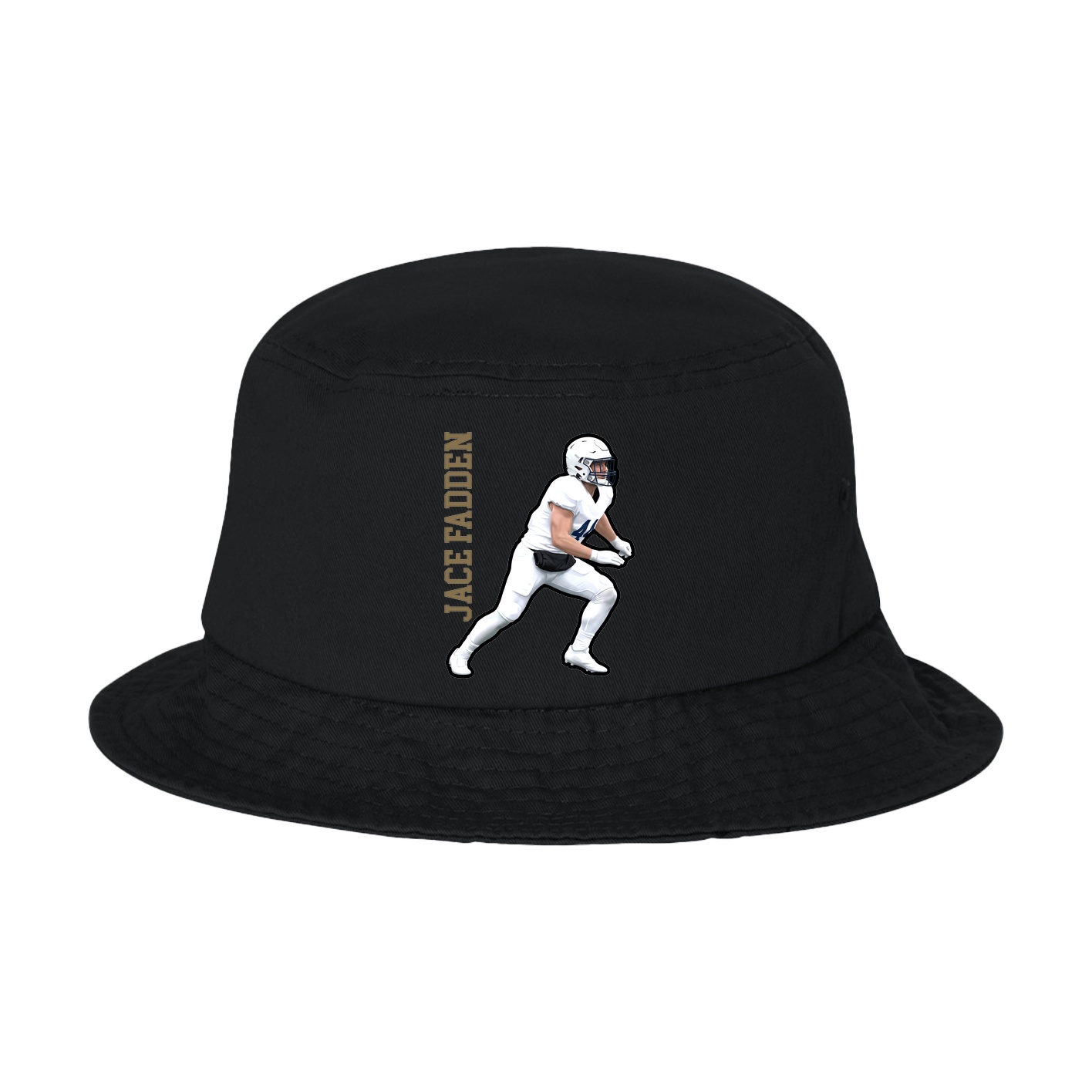 Bucket Cap — Name Vertical in Black