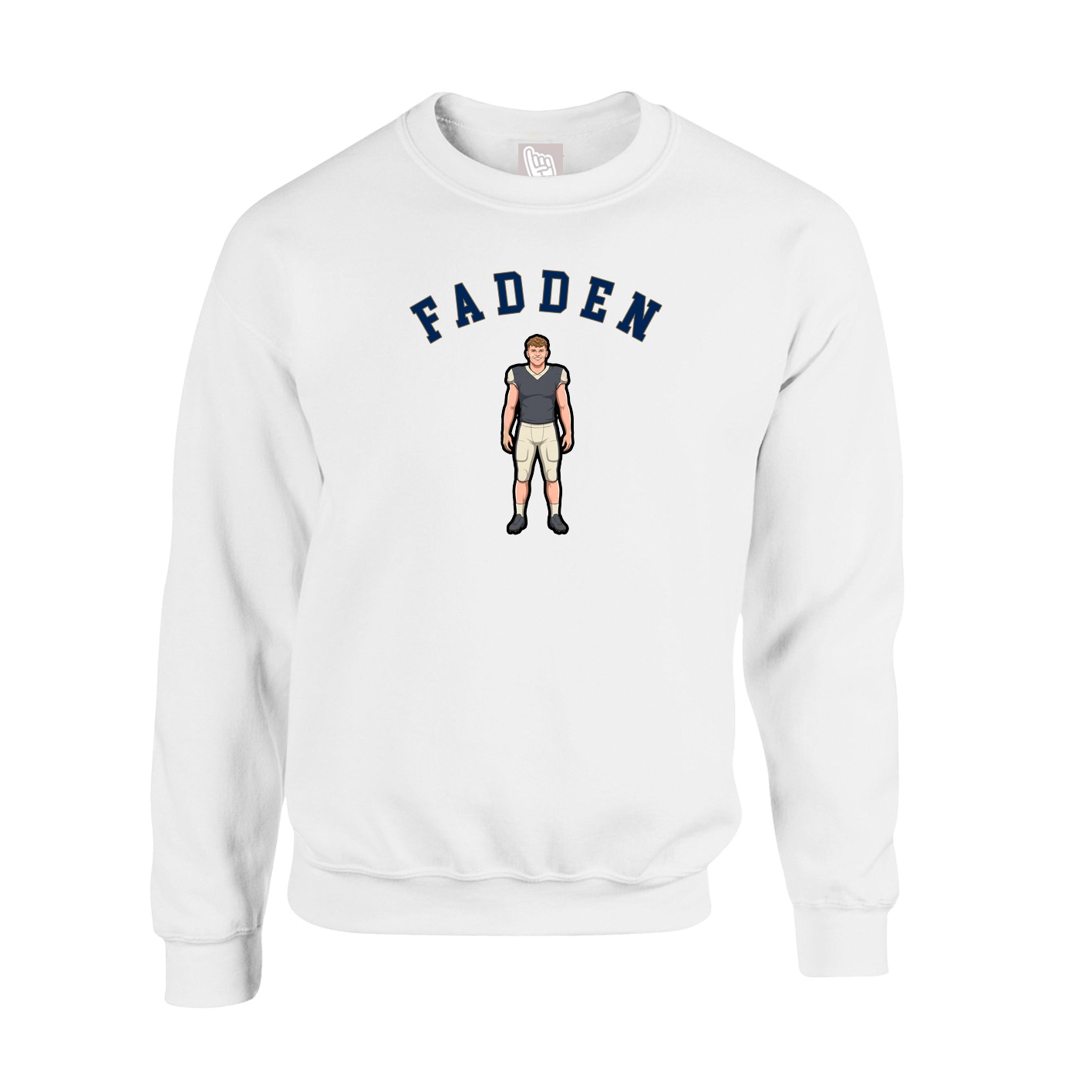 Fleece Crew — Shirsey Arch in White