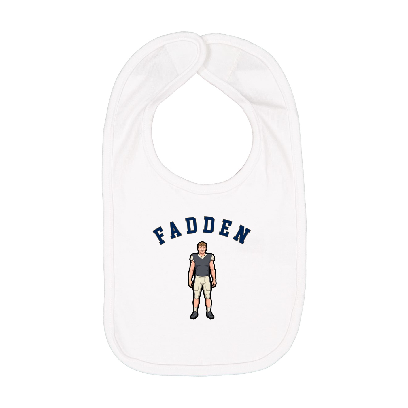 Infant Bib — Shirsey Arch in White