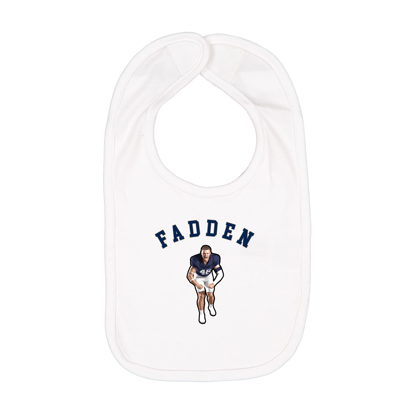 Infant Bib — Shirsey Arch in White