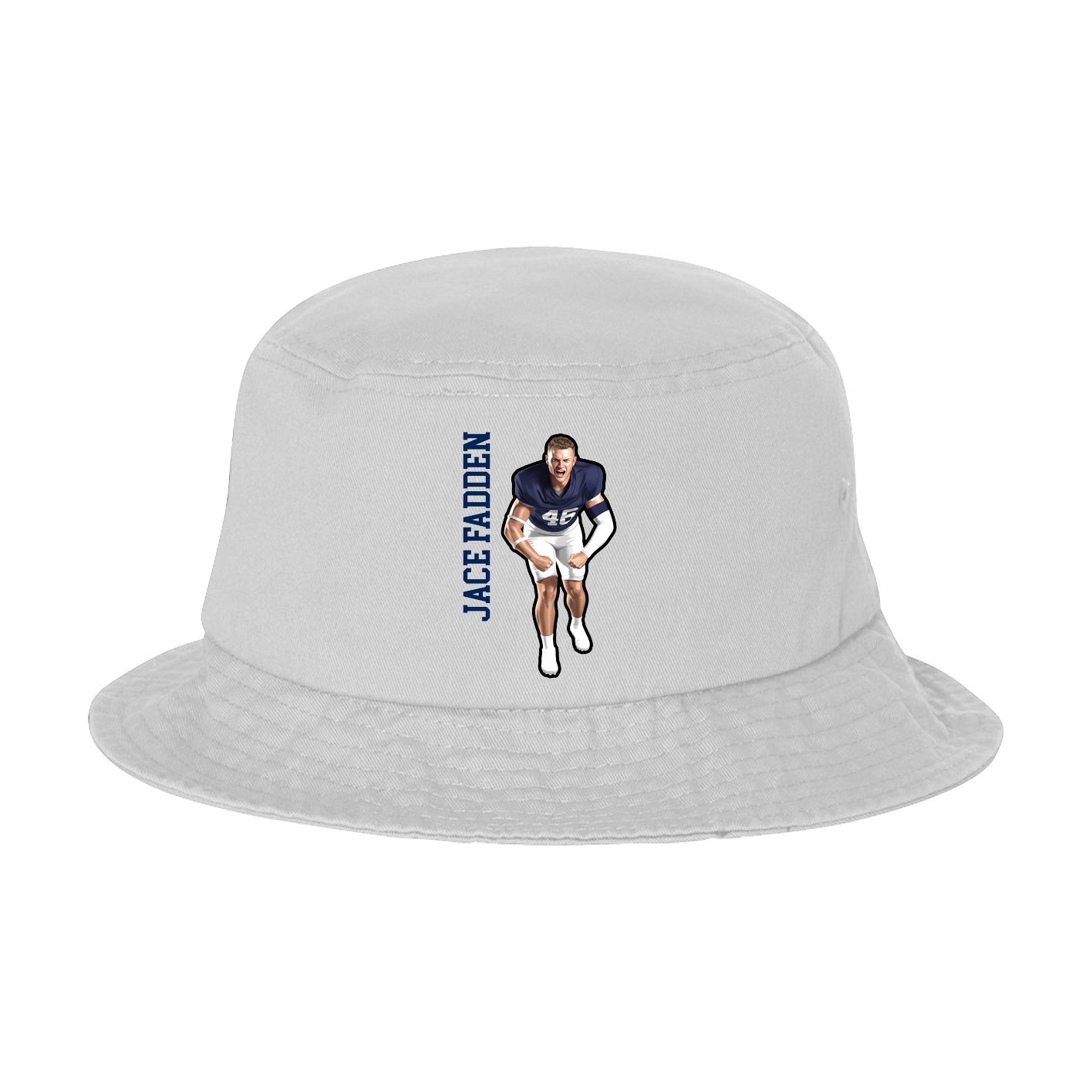 Bucket Cap — Name Vertical in White
