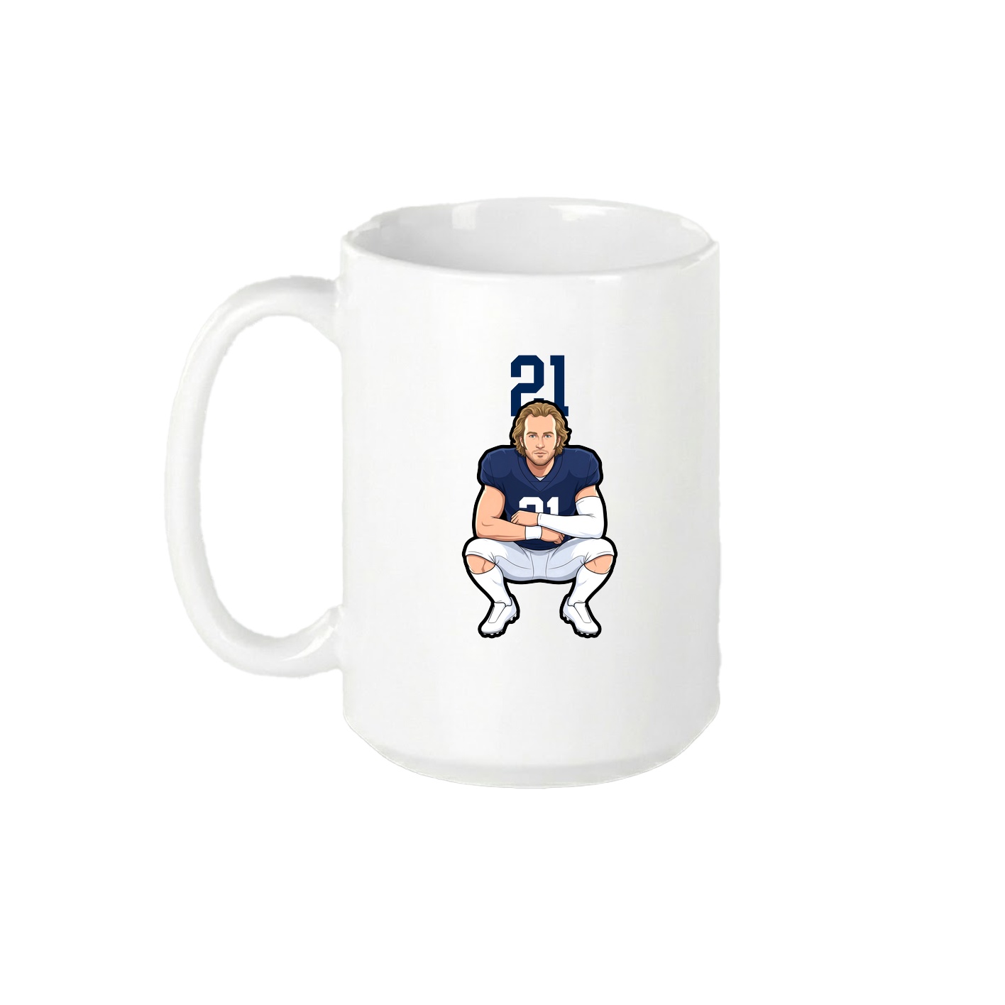 15oz Coffee Mug — Number Top in White