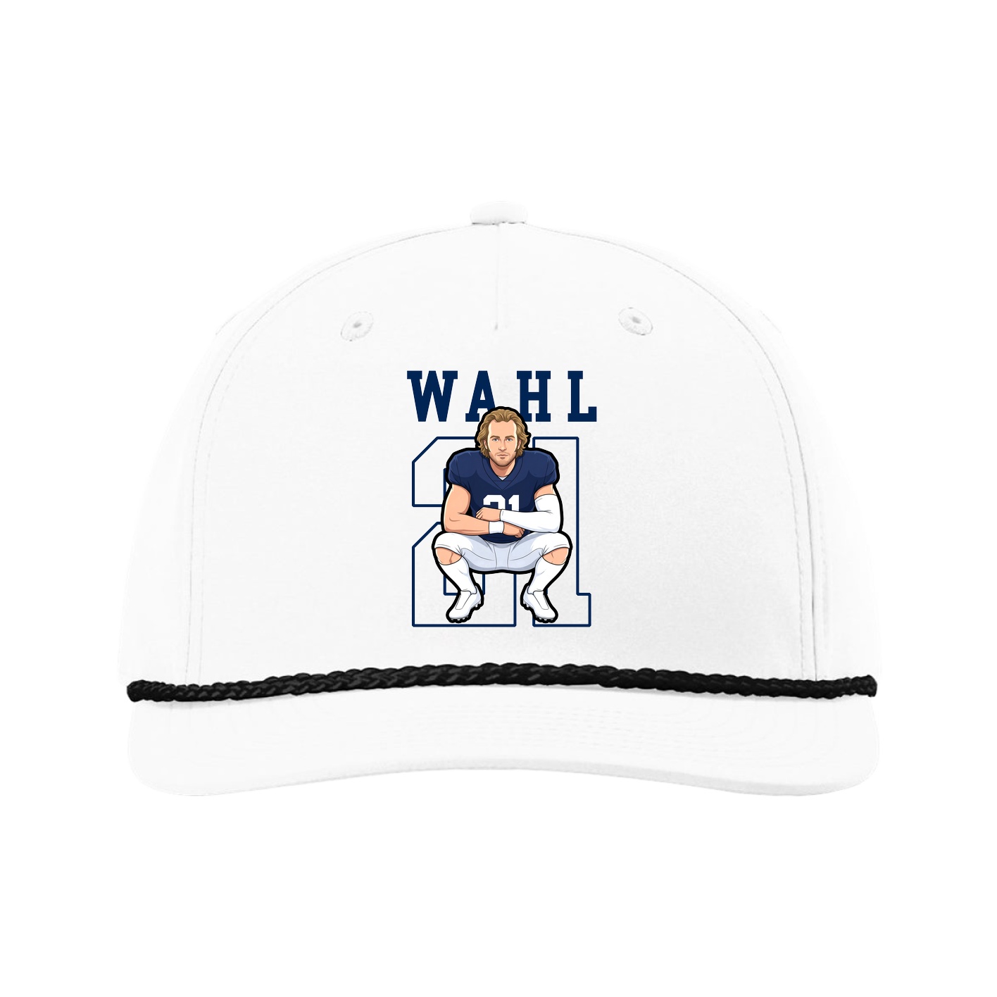 Five-Panel Classic Rope Cap — Shirsey in White