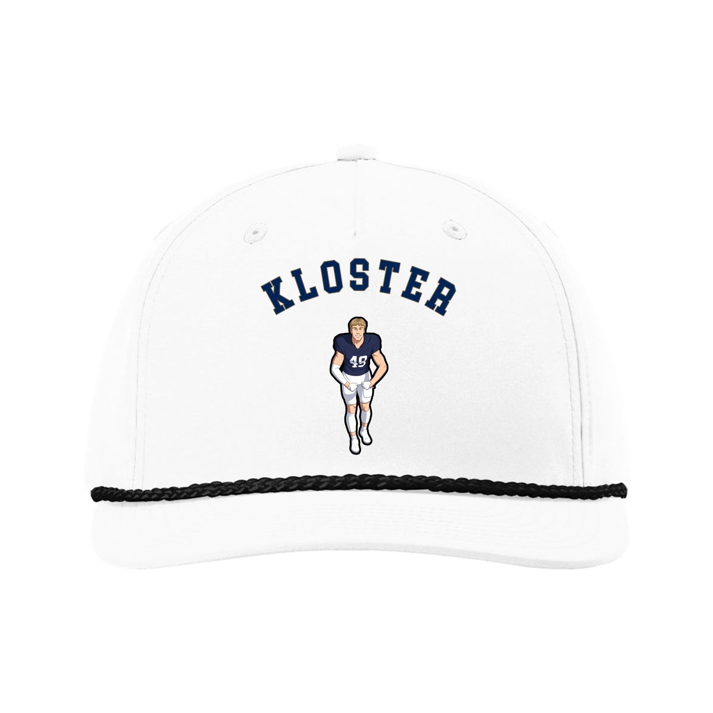 Five-Panel Classic Rope Cap — Shirsey Arch in White