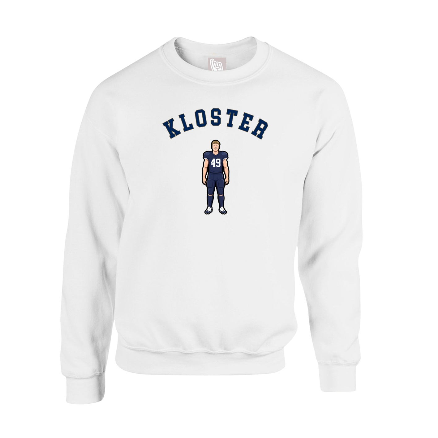 Fleece Crew — Shirsey Arch in White