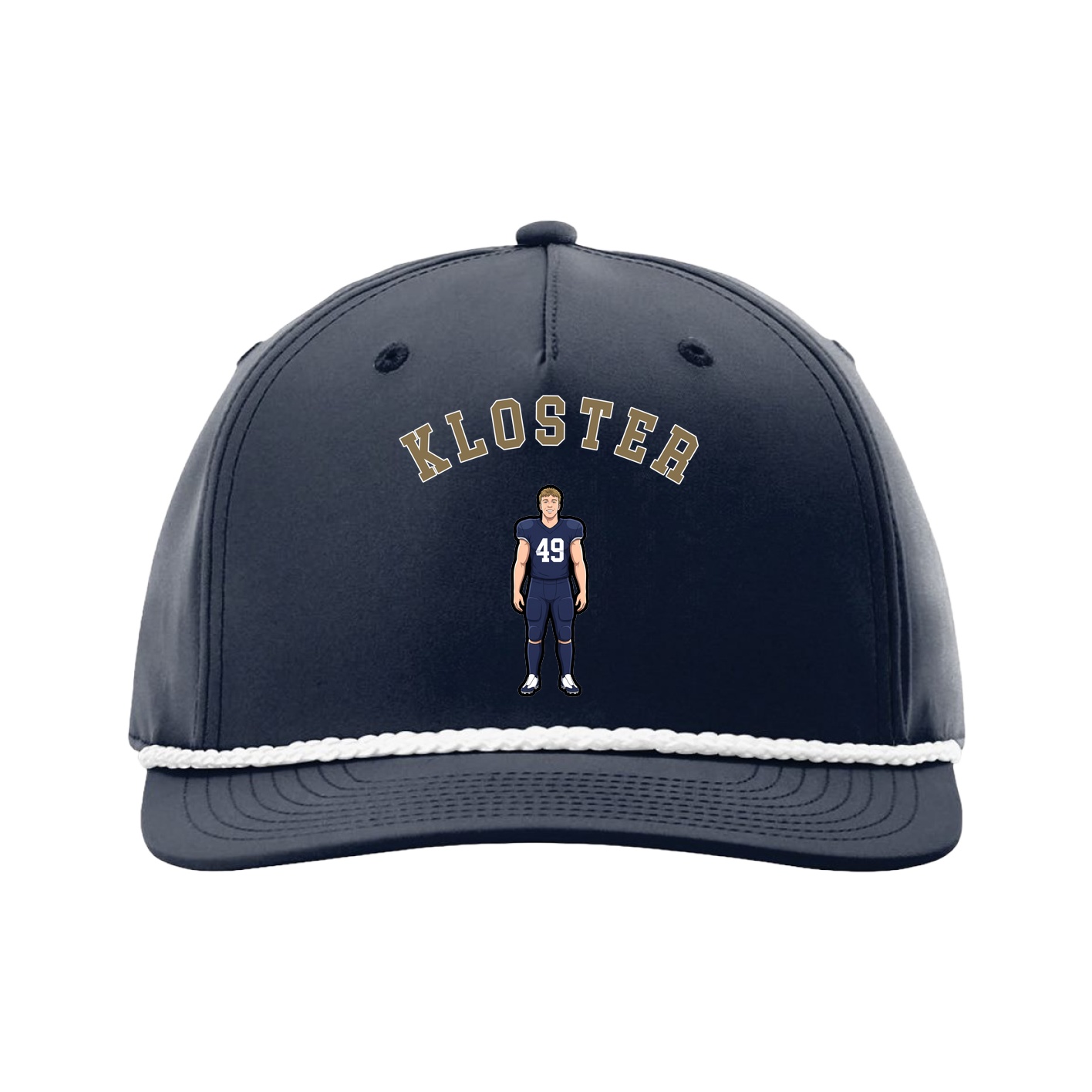 Five-Panel Classic Rope Cap — Shirsey Arch in Navy