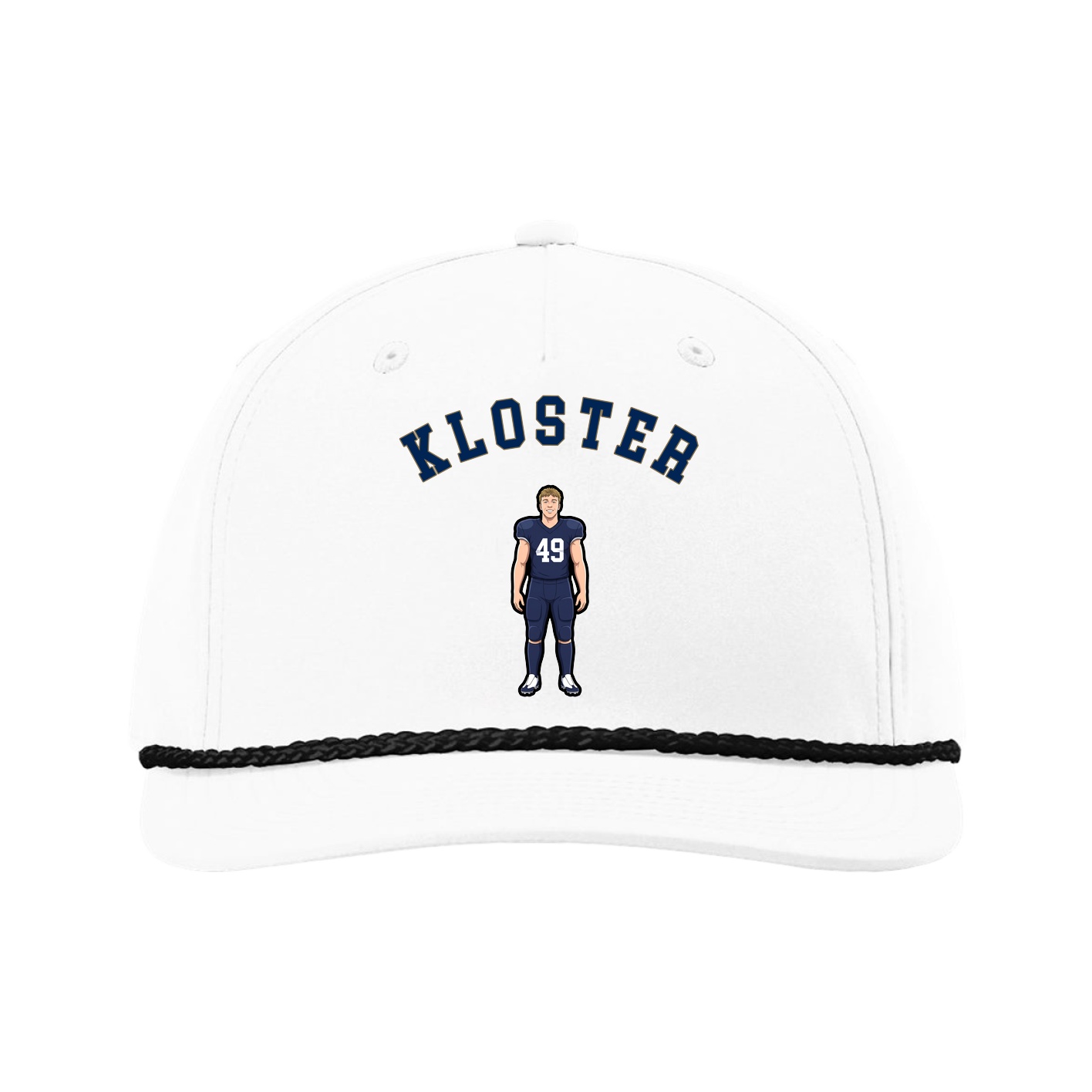 Five-Panel Classic Rope Cap — Shirsey Arch in White