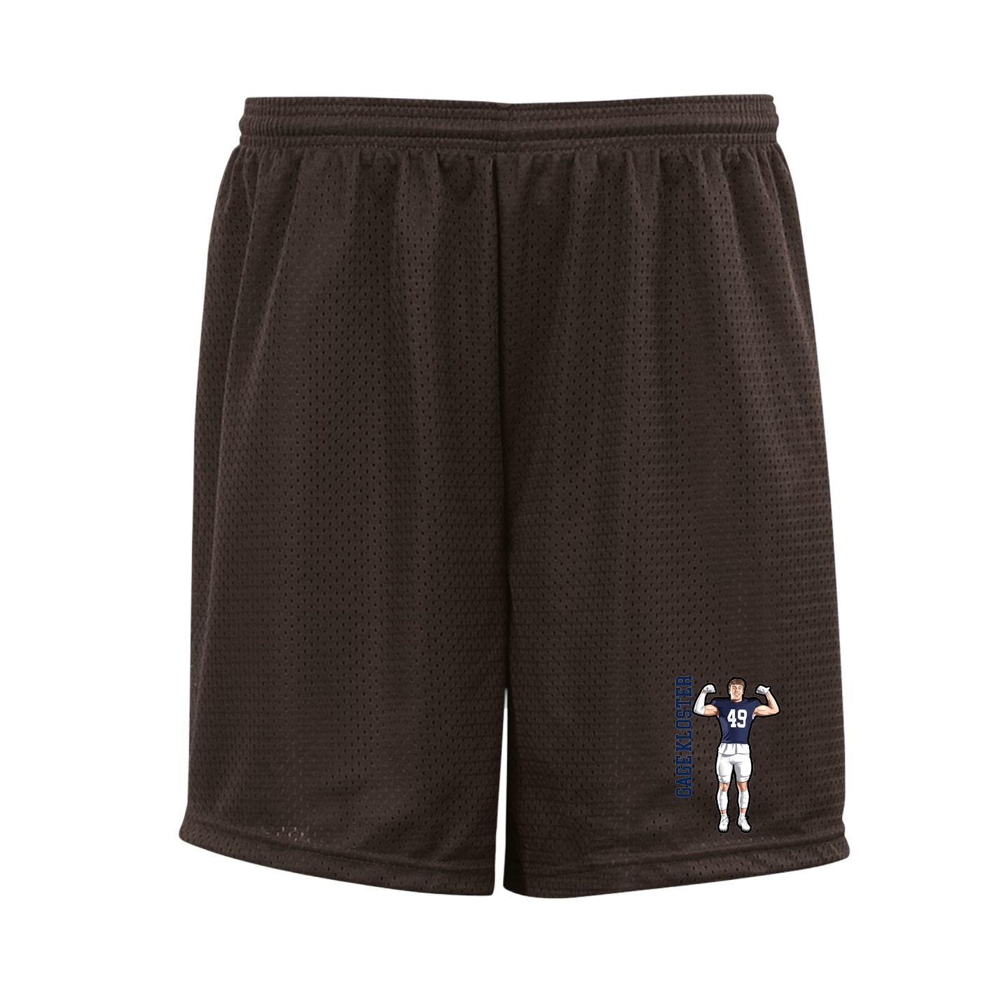 Shorts — Name Vertical in Brown