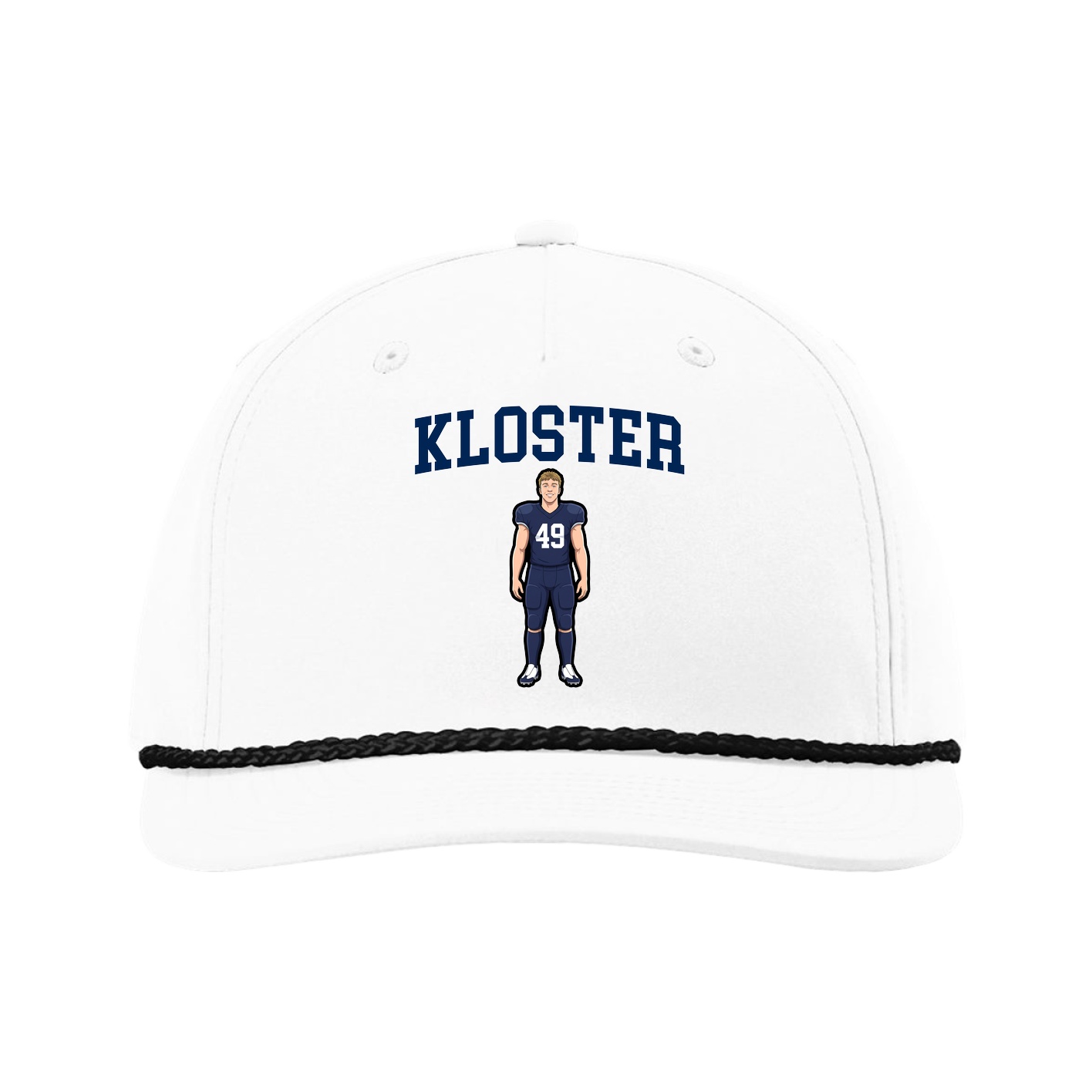 Five-Panel Classic Rope Cap — Shirsey in White