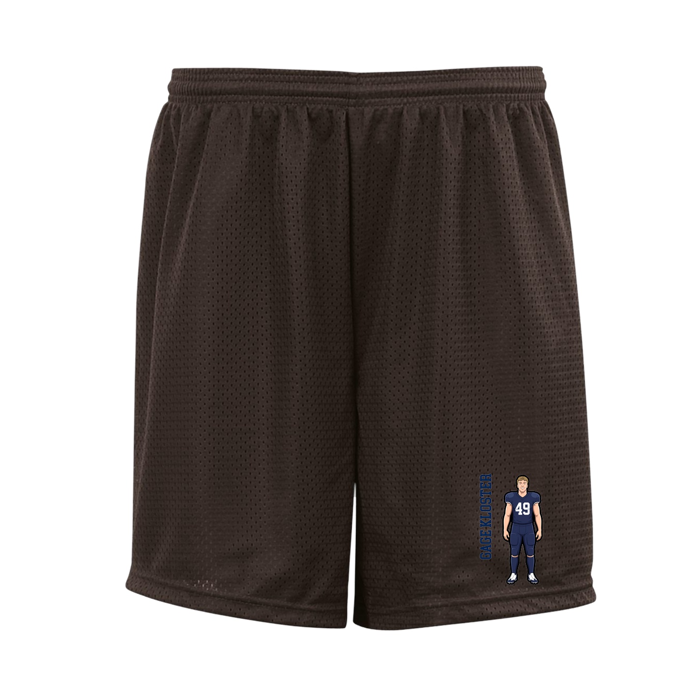 Shorts — Name Vertical in Brown