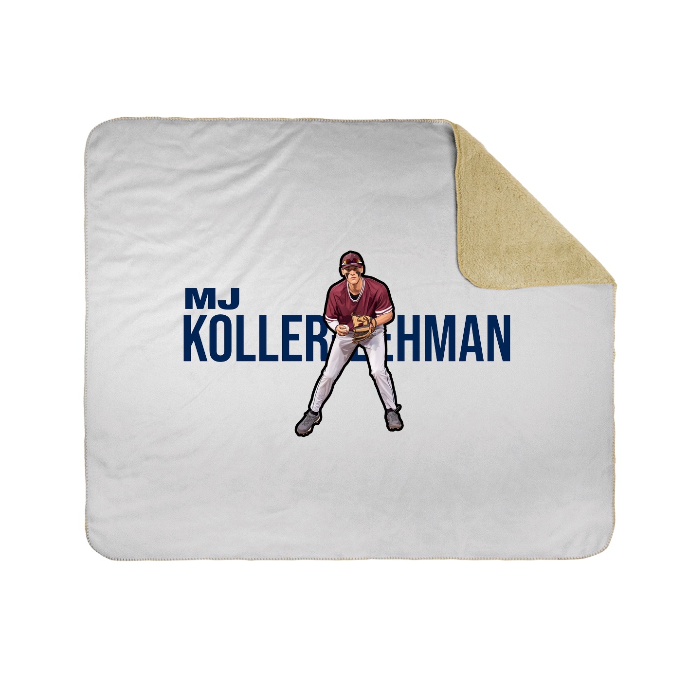Throw Blanket — Player Name in White