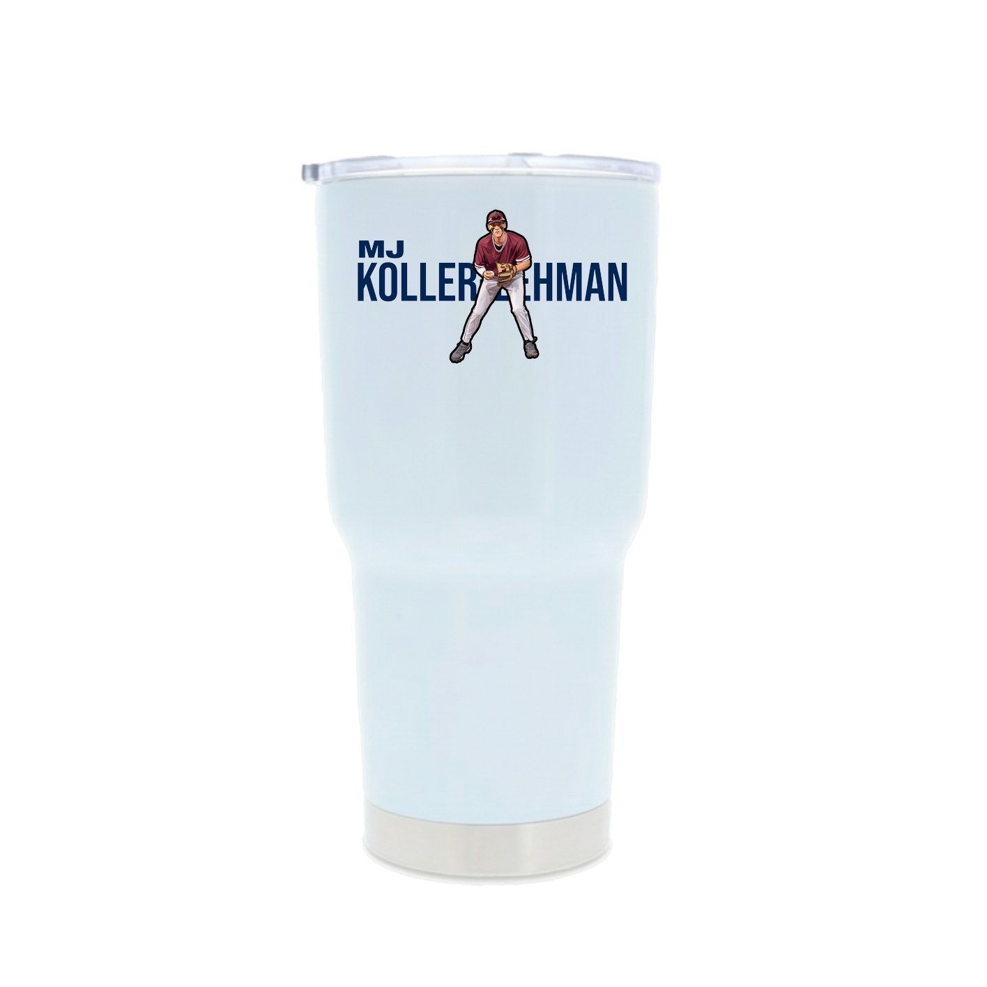30oz Stainless Steel Tumbler — Player Name in White