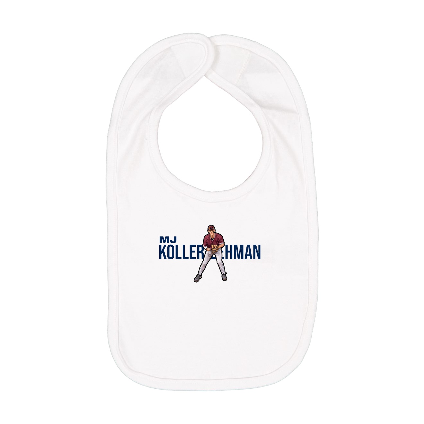 Infant Bib — Player Name in White