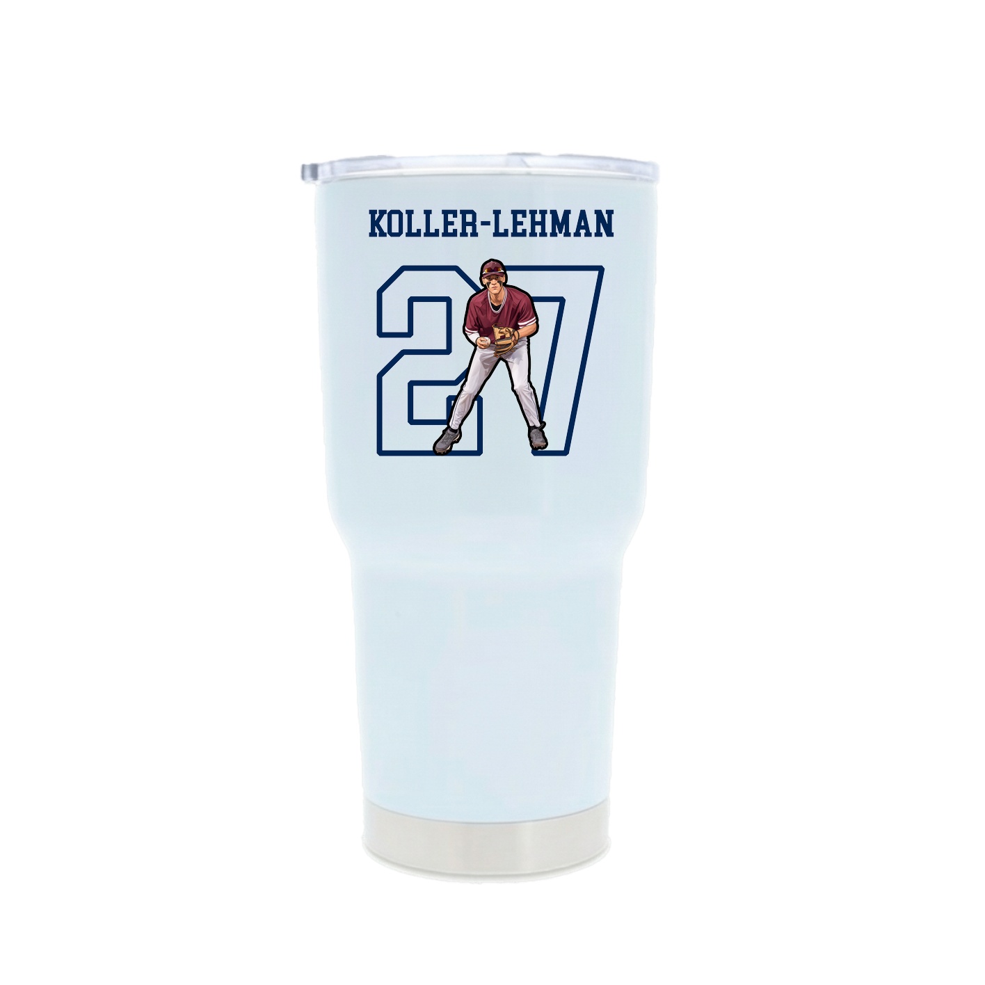 30oz Stainless Steel Tumbler — Shirsey in White