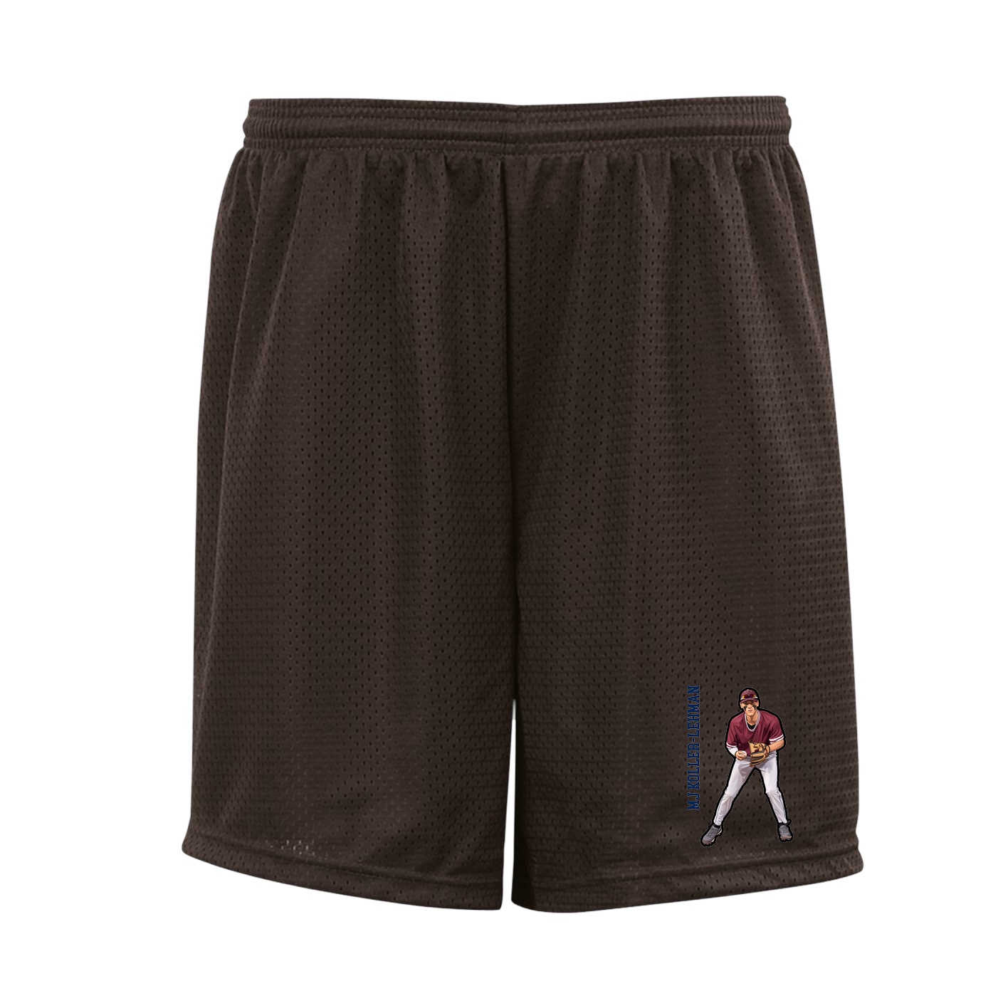 Shorts — Name Vertical in Brown