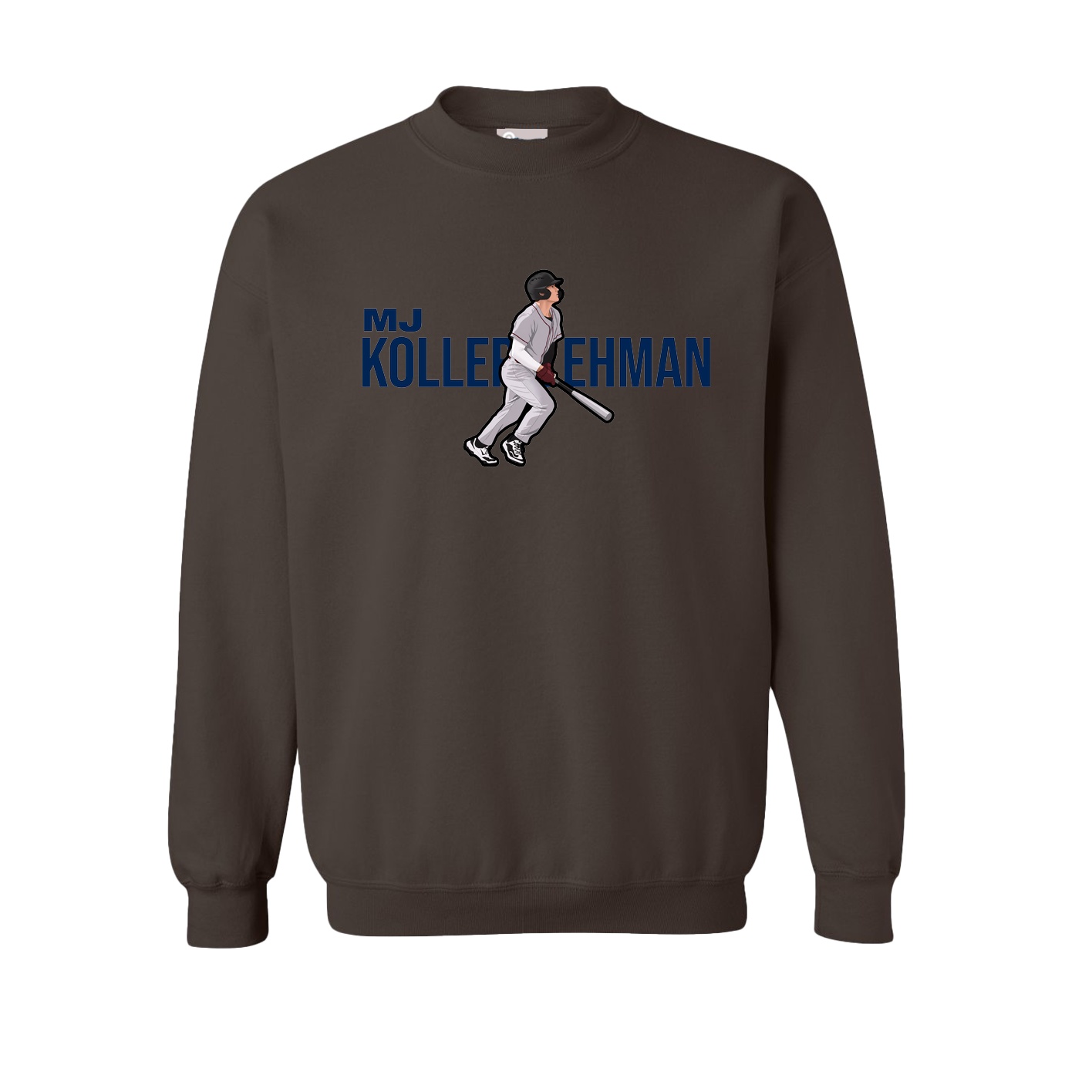 Fleece Crew — Player Name in Brown