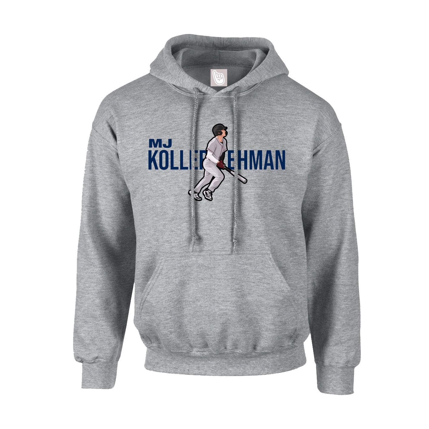 Youth Hoodie — Player Name in Grey