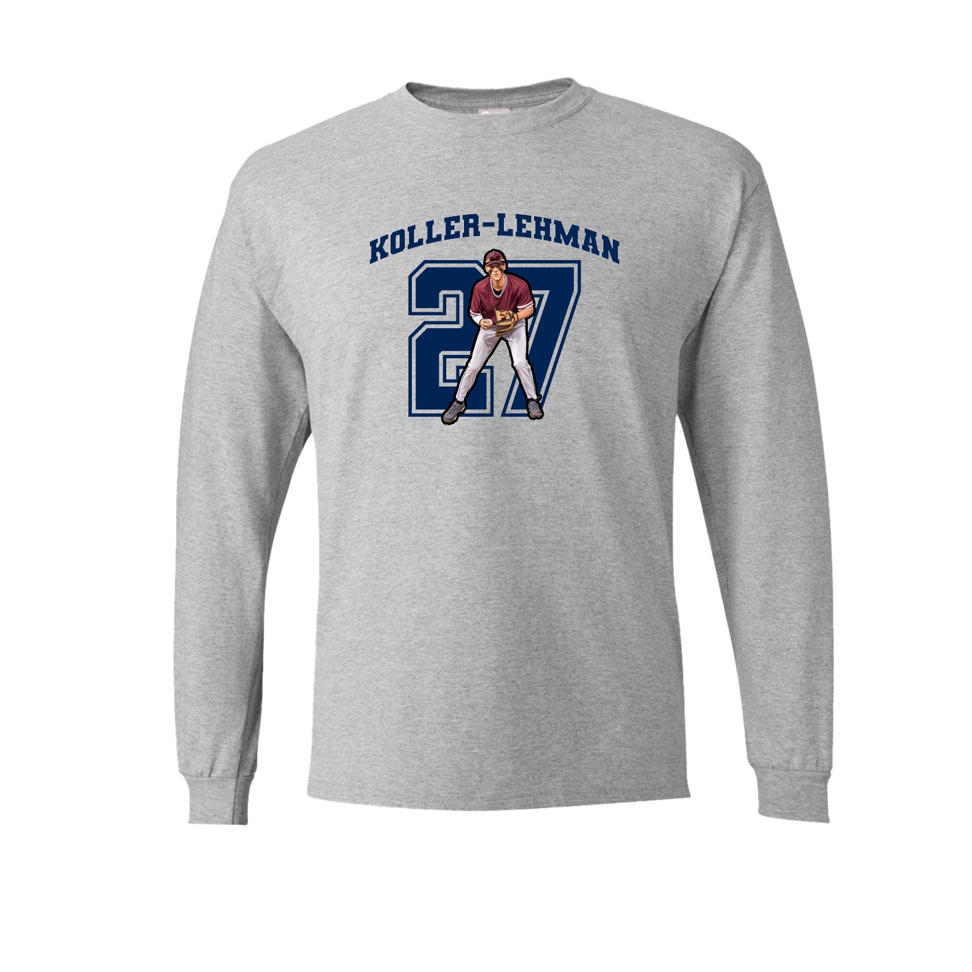 Long Sleeve Tee — Number in Grey