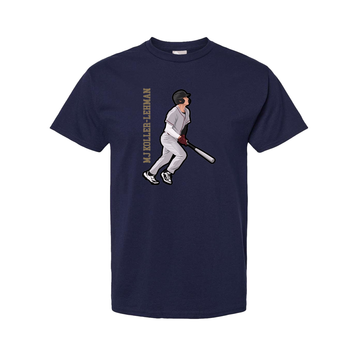 Tee — Name Vertical in Navy