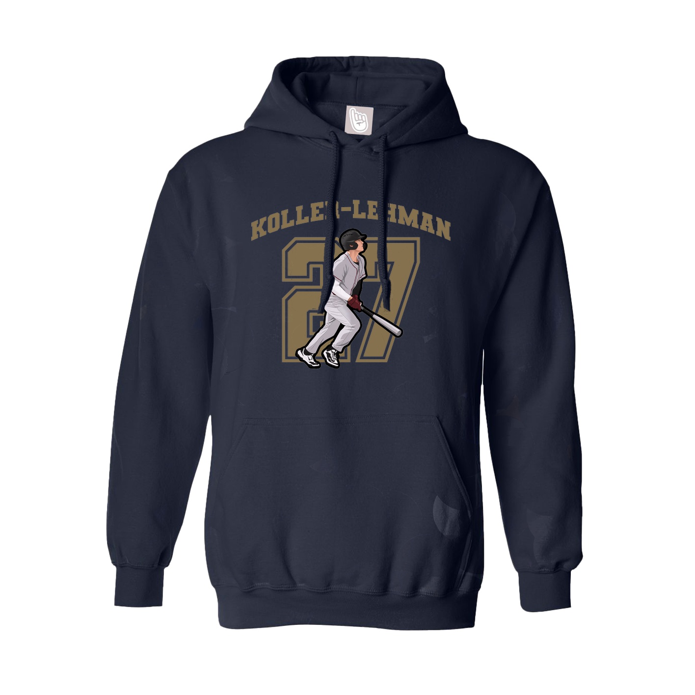 Hoodie — Number in Navy