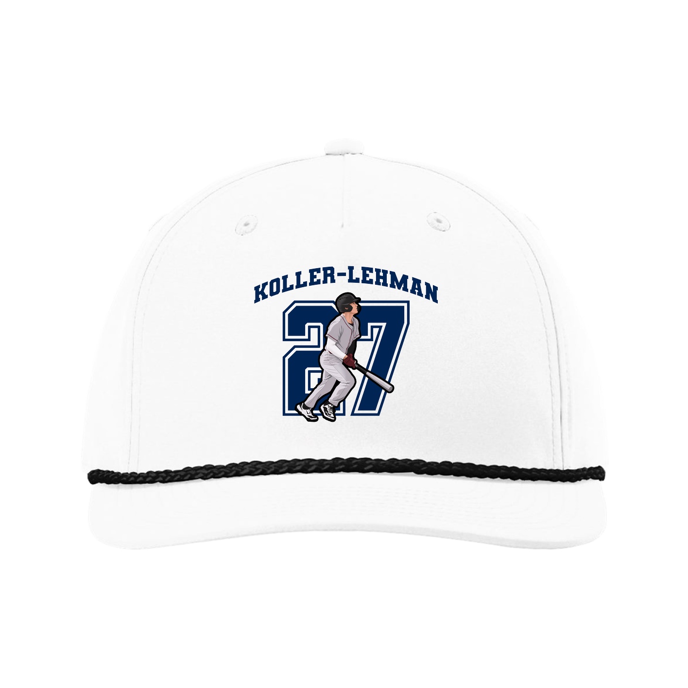 Five-Panel Classic Rope Cap — Number in White