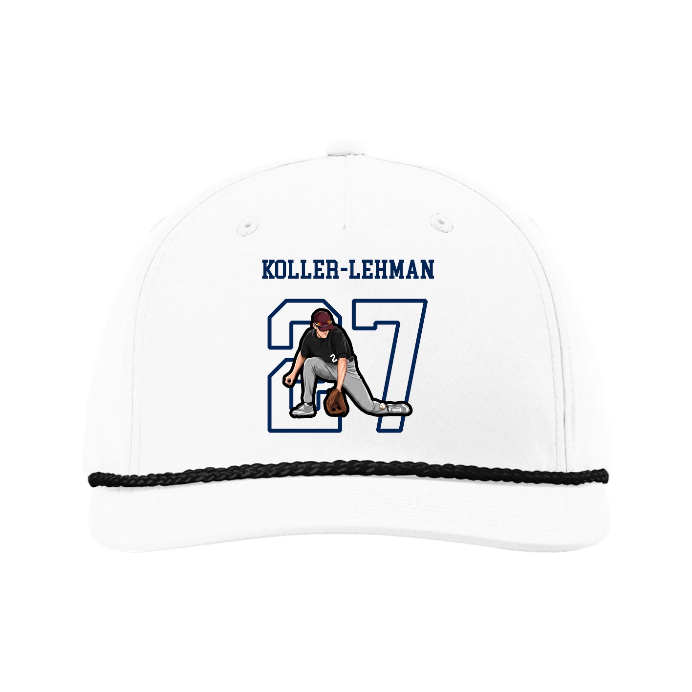 Five-Panel Classic Rope Cap — Shirsey in White